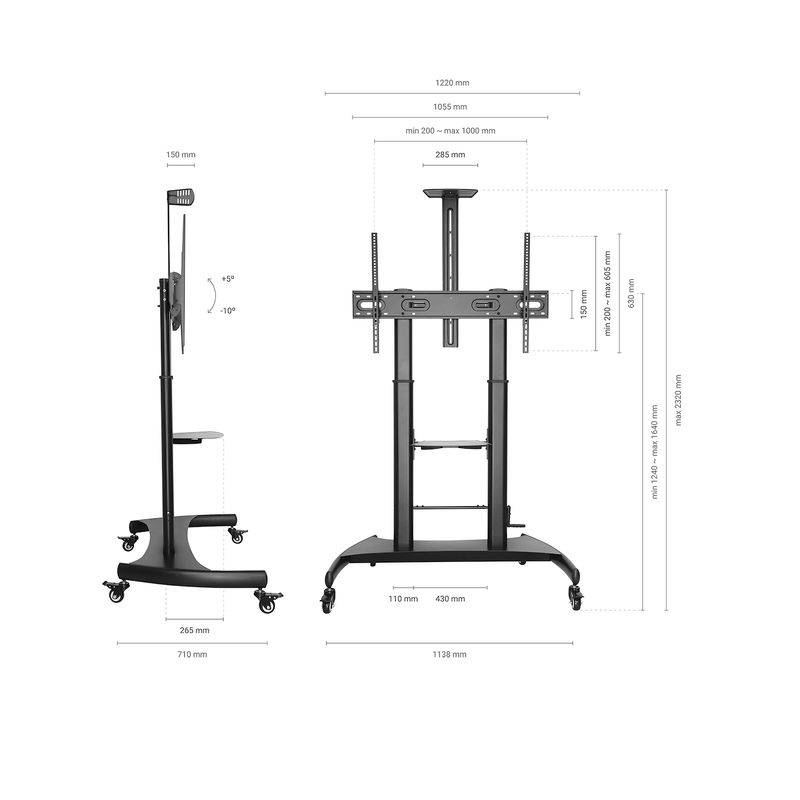 AISENS-FT100TE-123-Supporto-TV-a-parete-254-m--100--Nero