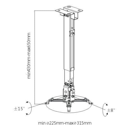 Braccio-Supporto-Da-Muro-O-Soffitto-Per-Proiettore