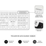 SUBBLIM-SUBKBC-CSSW11-tastiera-Mouse-incluso-RF-Wireless-QWERTY-Spagnolo-Bianco