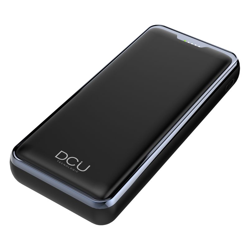 DCU-Tecnologic-Power-Bank-Laptop-20000mAH---Ricarica-Rapida-45W-e-225W---Doppia-Uscita-USB---Grande-Capacita---Polimeri-di-Litio---Tipo-C-e-Lightning---Leggero-e-Compatto---Colore-Nero