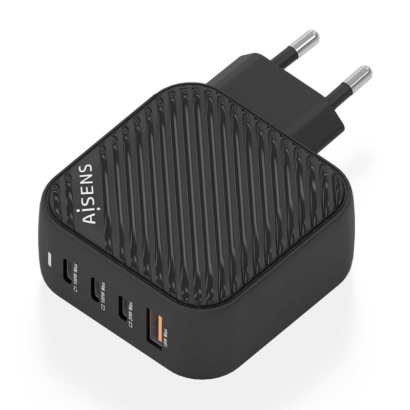 Caricabatterie-Aisens-GAN-100W---3xUSB-C-PD3.0-QC4.0---1xUSB-A-QC3.0