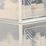 HOMCOM Mobile Scarpiera Rettangolare in Plastica PP, 18 Box 25x35x19 cm per Scarpe max 43 EU, Vestiti e Libri