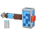 Hasbro Nerf Minecraft - Martello lancia-dardi Stormlander, lancia 3 dardi, include 3 dardi originali Elite