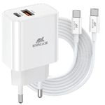 Alimentatore 1Usb-C 1Usb 20W Compatibile Iphone White