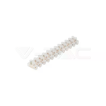 V-TAC Morsettiera 12 Connettori per Cavo Elettrico 5A da 5mm Colore Bianco (Confezione 10pz)