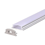 V-TAC Profilo in Alluminio Flessibile Colore Bianco per Strip LED Copertura Satinata 2000 x 18 x 6mm