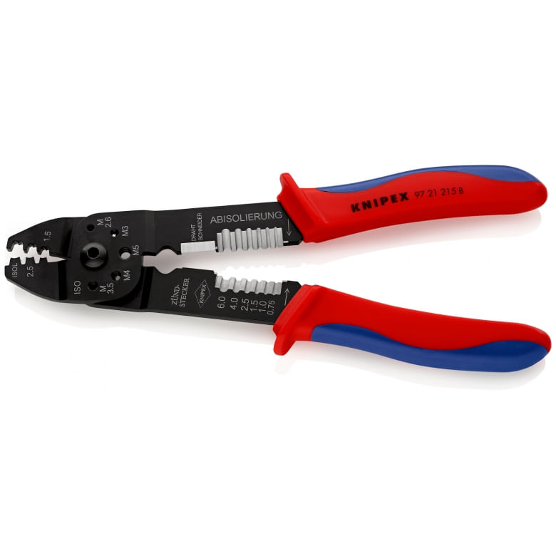 Knipex-97-21-215-B-Crimpatrice-Nero-Blu-Rosso