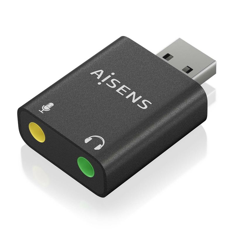 Convertitore-audio-da-USB-A-a-Aisens-48KHz---USB-A-M-2xJACK-3.5-H---Colore-nero