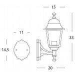 Applique In Alto Piccola Esterno Nano Alluminio E Vetro Bianco 1 Luce E27