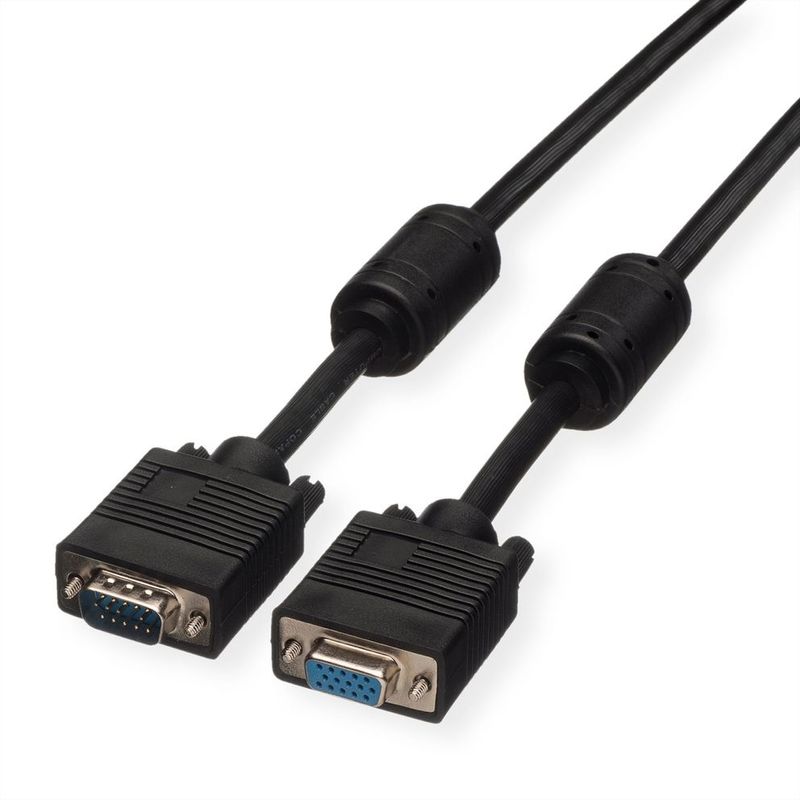 ROLINE-HQ-VGA-Cable---Ferrite-HD15-M-F-30-m-cavo-VGA