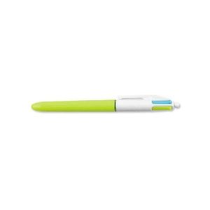 BIC 4 Colours Verde, Rosa, Viola, Turchese Penna a sfera retrattile a clip Medio 12 pz