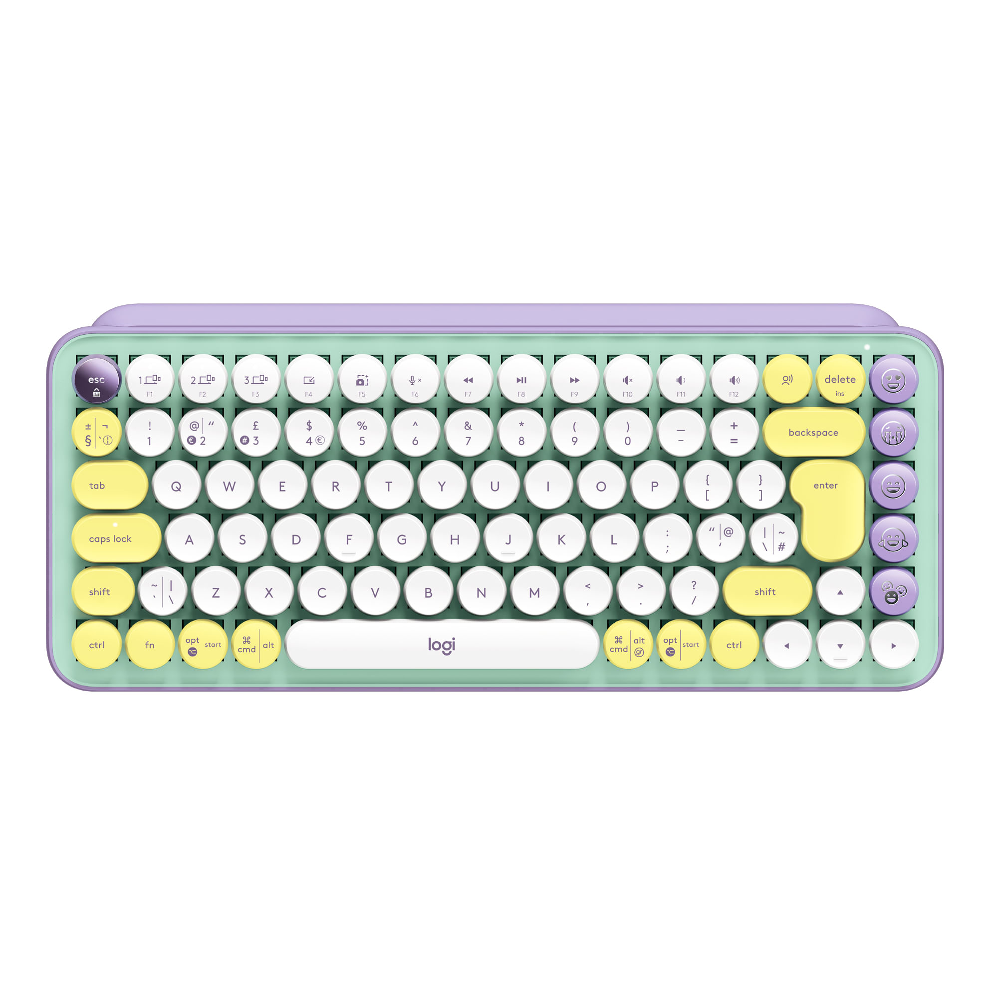 Logitech POP Keys Tastiera Meccanica Wireless con Tasti Emoji Personalizzabili, Design Compatto Durevole