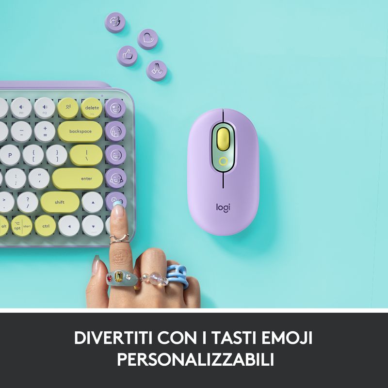 Logitech-POP-Keys-Tastiera-Meccanica-Wireless-con-Tasti-Emoji-Personalizzabili-Design-Compatto-Durevole