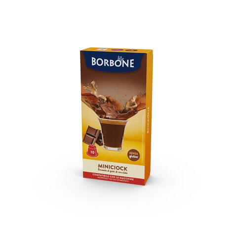 CIOCCOLATA-CAFFE-BORBONE-MINICIOK---10-CAPSULE-COMPATIBILI-NESPRESSO-da-7g