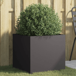 vidaXL Fioriera Nera 49x47x46 cm in Acciaio Laminato a Freddo