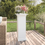 vidaXL Supporto per Fiori Bianco 40x40x90 cm in Legno Massello di Pino