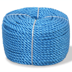 vidaXL Corda Intrecciata in Polipropilene 16 mm 250 m Blu