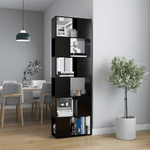 vidaXL Libreria/Divisorio Nero 60x24x186 cm in Truciolato