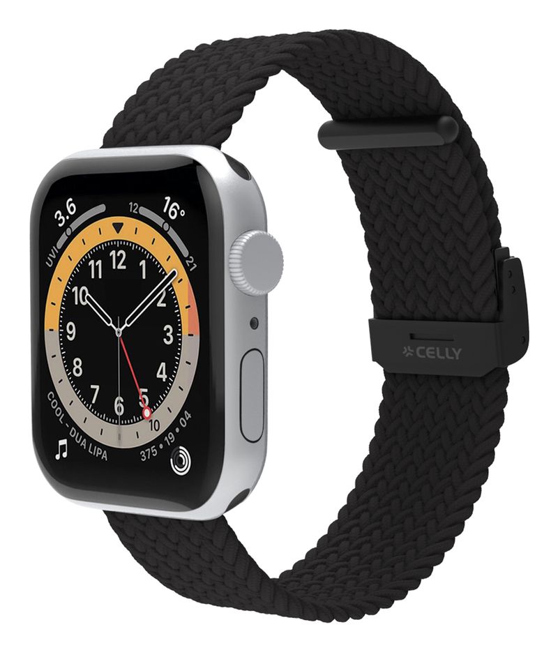 Celly-WBand-Cinturino-per-Apple-Watch-42-44-45mm-Braided-Black