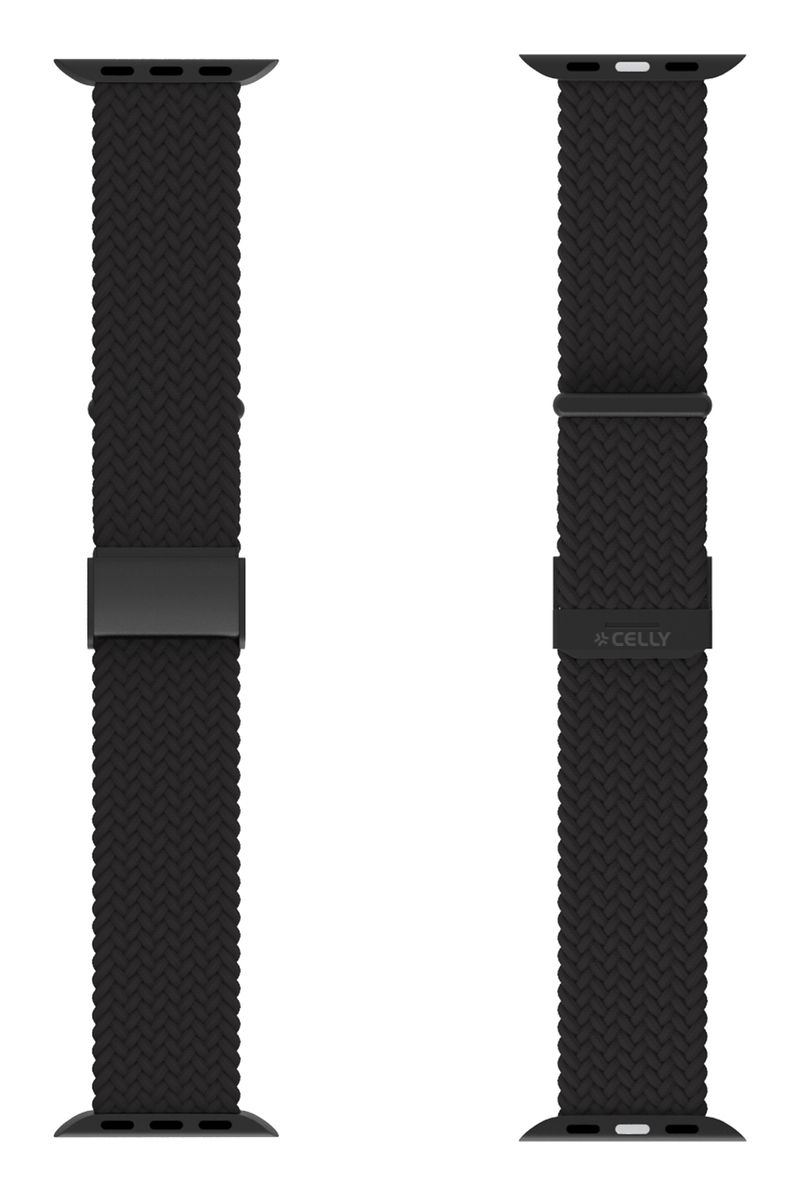 Celly-WBand-Cinturino-per-Apple-Watch-42-44-45mm-Braided-Black