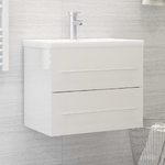 vidaXL Mobile Sottolavabo Bianco Lucido 60x38,5x48 cm in Truciolato