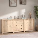 vidaXL Credenza 210x35x80 cm in Legno Massello di Pino