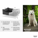 Madison-Letto-per-Cani-Skai-Check-100x80x25-cm-Grigio