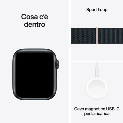 Apple-Watch-SE-GPS-Cassa-44mm-in-Alluminio-Mezzanotte-con-Cinturino-Sport-Loop-Mezzanotte