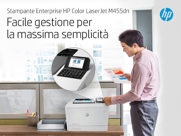 HP-Color-LaserJet-Enterprise-Stampante-Enterprise-Color-LaserJet-M455dn-Colore-Stampante-per-Aziendale-Stampa-Compatta--Avanzate-funzionalita-di-sicurezza--Efficienza-energetica--Stampa-fronte-retro