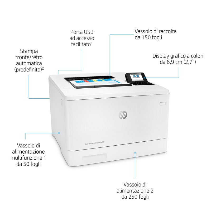 HP-Color-LaserJet-Enterprise-Stampante-Enterprise-Color-LaserJet-M455dn-Colore-Stampante-per-Aziendale-Stampa-Compatta--Avanzate-funzionalita-di-sicurezza--Efficienza-energetica--Stampa-fronte-retro