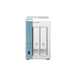 QNAP TS-233 server NAS e di archiviazione Mini Tower Collegamento ethernet LAN Bianco Cortex-A55