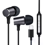 Link AURICOLARI CON MICROFONO CON CONTROLLO VOLUME CONNETTORE USB-C COLORE NERO