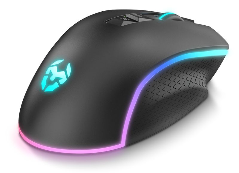 Krom-Keos-Mouse-Gaming-USB-6400DPI---7-Pulsanti-configurabili---Luce-arcobaleno-RGB---Uso-colorato-a-destra---colore-ner