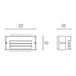 Applique Da Esterno Moderna Kobe Alluminio E Termoplastica Grigio Led 10W 4000K