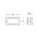 Applique Esterno Contemporanea Dive Alluminio E Termoplastica CaffÃ¨ 1 Luce E27