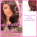 Shampoo colorante da donna colore vivo colorazione  per capelli senza ammoniaca rosso mogano medio copertura totale ultrabrillante