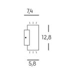 Sovil Applique Linea Sino 3W+3W Led 4000K Alluminio Pressofuso Finitura Goffrata