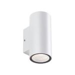 Applique Da Esterno Moderna Sino Alluminio E Vetro Bianco Led 3+3W 4000K