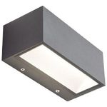 Applique Da Esterno Contemporanea Box Alluminio E Vetro Grigio Led 12W 4000K