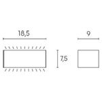 Sovil Applique Linea Box 12W Led 4000K Alluminio Pressofuso Finitura Goffrata