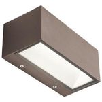 Applique Da Esterno Contemporanea Box Alluminio E Vetro CaffÃ¨ Led 12W 4000K