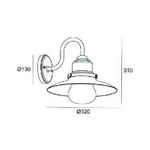 Sovil Applique In Basso Linea Fisher Alluminio E Acciaio Verniciato E27