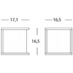 Applique Esterno Contemporanea Dodo Alluminio E Termoplastica Grigio 1 Luce E27