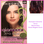 Shampoo colorante da donna colore per capelli senza ammoniaca rosso  mogano scuro lunga durata colorazione ultrabrillante copertura totale