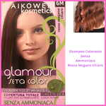 Shampoo colorante da donna colorazione colore vivo ultrabrillante copertuta totale  per capelli senza ammoniaca rosso  mogano chiaro