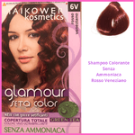 Shampoo colorante da donna colore vivo  per capelli senza ammoniaca rosso veneziano copertura totale colorazione ultrabrillante