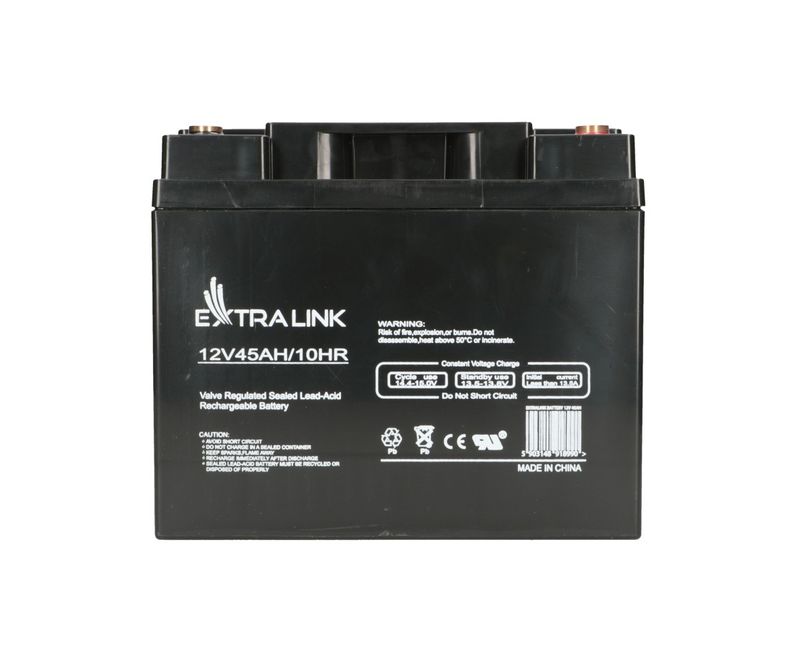 Extralink-AKUMULATOR-BATTERIA-ACCUMULATORE-AGM-12V-45AH-Sigillata-al-piombo-acido--VRLA-