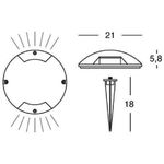 Sovil Segnapasso Linea Upper 2W Led 4000K In Alluminio Con Due Aperture