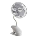 Innoliving Ventilatore 15cm con Supporto Pieghevole Ricaricabile e Clip INN-526 Senza Fili (Bianco)