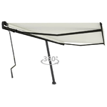 vidaXL Tenda da Sole Manuale Autoportante 450x300 cm Crema